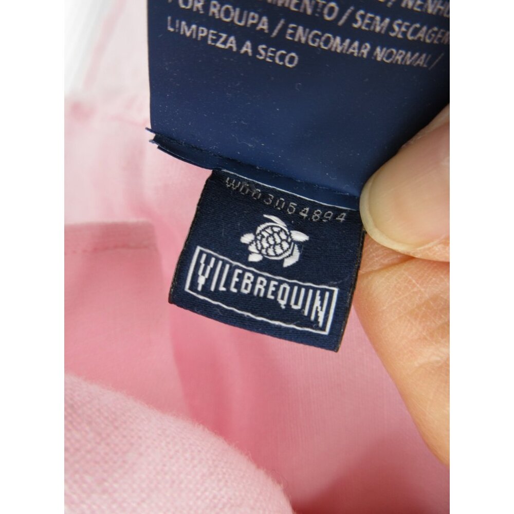 Vilebrequin Shirt Small Linen Button Up Pocket Summer Resort Wear Beach - Picture 10 of 13
